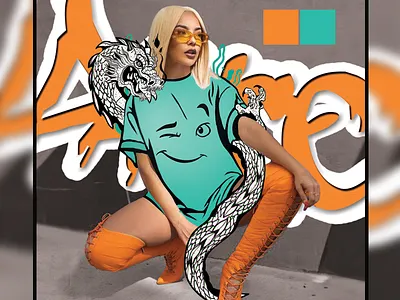 Apparel Poster Illustration apparel apparel design art artist artwork branding design dragon graphicdesign illustration illustration art illustrations illustrator logo orange photo photography photoshop typography vector