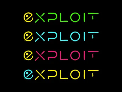 Exploit logo color palette app branding extreme funky logo grungy identity logo logo design lux luxury minimal music neon panter panter vision typeface ui underground young youth