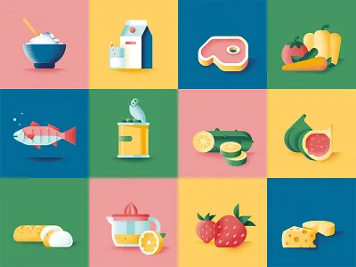 Whirlpool - Momenti da non sprecare cheese educational fish food fruit icons iconset illustration kitchen meat sail ho studio sho studio sustainability texture vector whirlpool