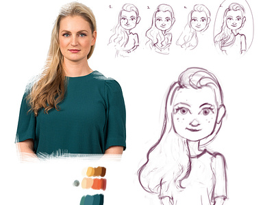 My Avatar Sketches 2d 2d art 2d artist art avatar avatar design avatars branding cartoon character cartooning character character design characters design digital illustration illustrator logo monika klobcar myavatar
