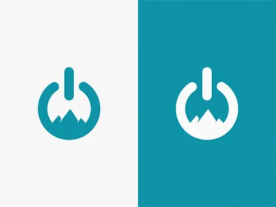 Power + Mountains / logo idea brand branding design icon identity logo mountains power sign symbol