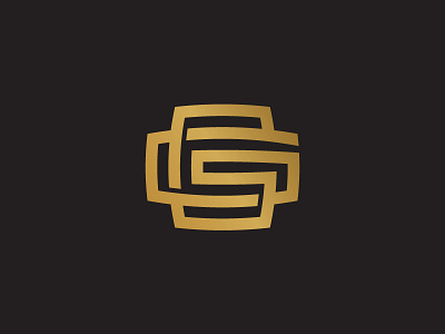 GG Monogram gg interlaced intertwined line logo mark monogram monoline