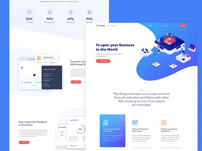 Website Design activity adobe xd blue brand brand design branding company concept design dribbble figma flat illustration invision ui ux web design website