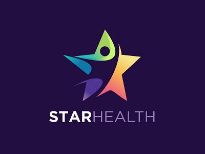 StarHealth app brand branding character colorful creative design dream entertainment health icon illustration logo logotype people sports star ui ux vector