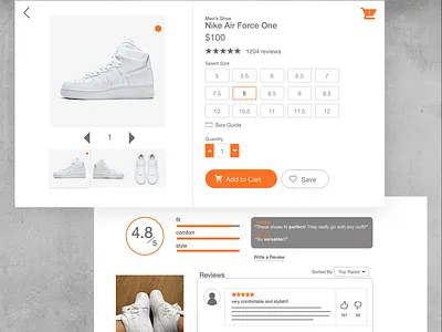 Nike Shoes eCommerce desktop ecommerce shoes shopping