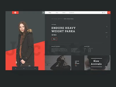 Element product page clothes concept ui ux webdesign