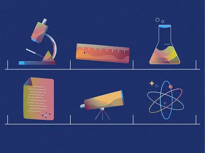 Science Illustration icon icon set illustration science scientific illustration ui uiillustration vector web