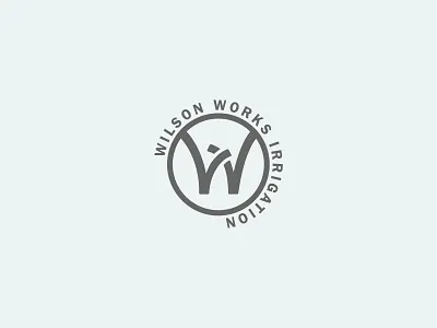 Wilson Works Irrigation Badge Logo branding casestudy irrigation lawncare logo