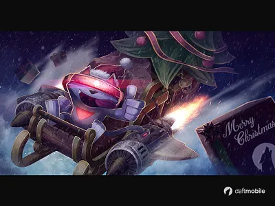 Daftmobile Randy X-mas Illustration 2d art art character daftcode daftmobile design digital painting drawing illustration randy