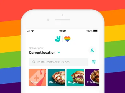 Deloveroo Pride animation app deliveroo deloveroo gif icon illustration