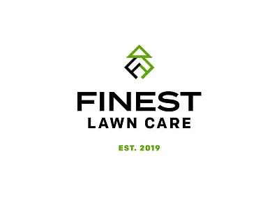 Finest Lawn Care branding icon identity logo