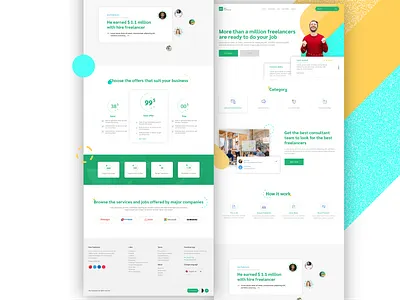 freelancer website design illustrator minimal ui ux web website
