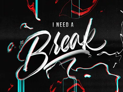 I need a Brake - Remake calligraphy details lettering procreate textures