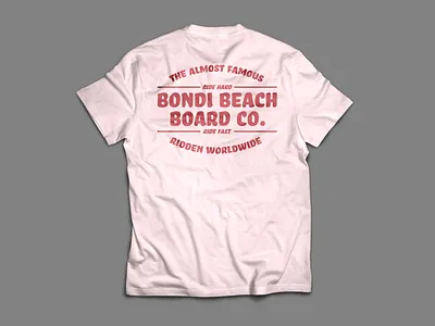 Bondi Beach Board Co. T Shirt no.4 apparel design apparel logo bondi branding design illustration type typography vector