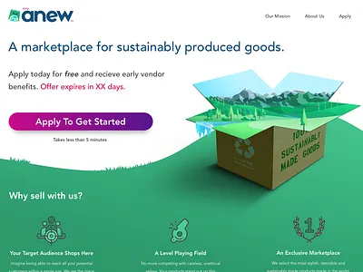 EcoAnew.com original landing page landing page landingpage webdesign