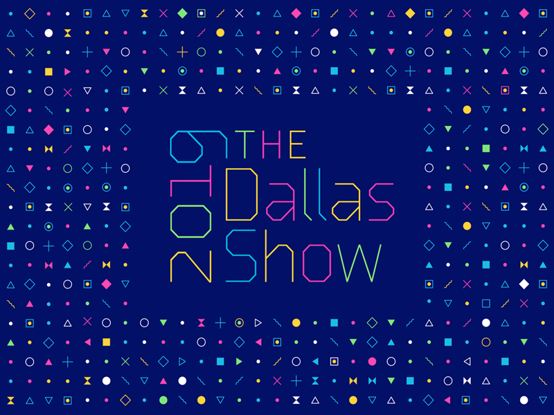 2019 Dallas Show Branding animated awards blue brand colorful dallas fun icons illustration lights lite brite logo logotype rainbow shapes vector