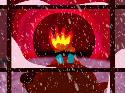 ..turns up melancholic music.. 2d animation adobe illustrator after effects animation art cartoon christmas colorful cozy fall fire fireplace hygge illustration illustrator motion graphics snow snowing summer warm