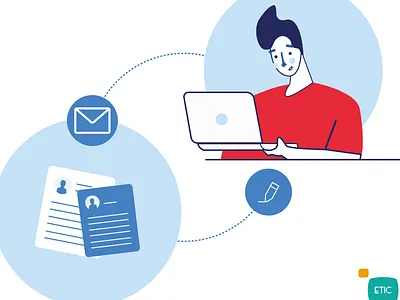 How to set up your CV ? character college cv design illustration job application student vector