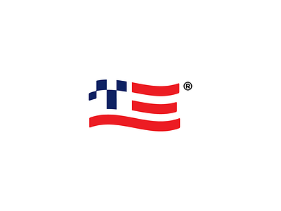 TE monogram clever color flag flat design lettermark letters logo logomark minimal monogram nation usa