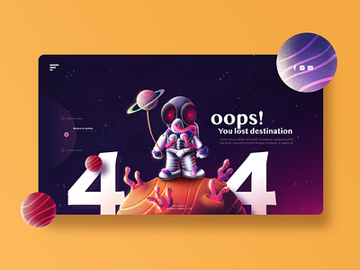 Astronaut in space for 404 website error 404 abstract alien astronaut astronomy background beauty black blue cartoon concept cosmos design earth error illustration procreate space ui web design