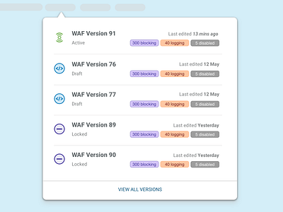 Web application firewall switcher exploration data design econ enterprise typography ui ux
