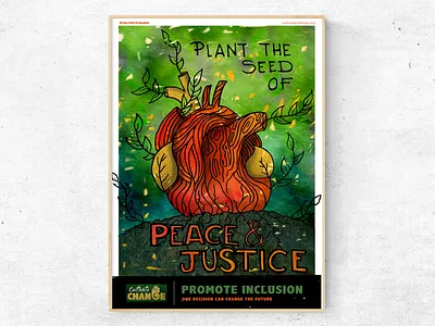 Cultivate Change Poster chance change cultivatechange culture earth future immigrants inclusion natives roots vote voting camapaign