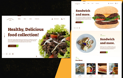 Landing Page Design for a Sandwich Bar app branding corporate design corporate identity design identity branding illustration logo online shopping online store typography ui ux web website