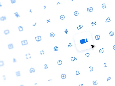 Zoom's Icon Library happy icon icon design icon library icon set meetings zoom