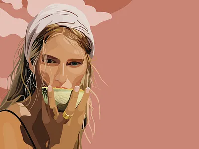 Melon beautiful woman design fashion graphic design illustration illustrator model woman