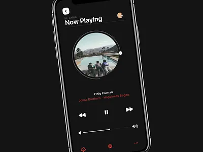Daily UI - 009 daily ui dailyui dark darkmode design ios ios13 music music player now playing player ui