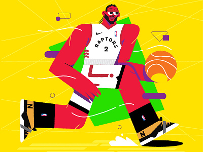 Nba Finals Raptors baller basketball character dribbble illustration nba new nike raptors shot vector