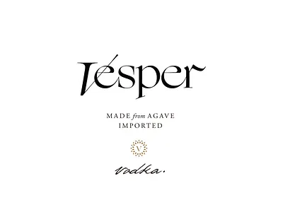 Vesper agave alcohol bottle drink elegant gold logo luxury minimal packaging premium tequila vodka whisky