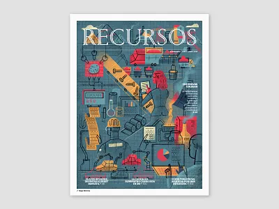 'Automatization', Editorial Illustration artist representative automatization business magazine digital illustration editorial illustration expansion magazine freelance illustrator illozoo industry resources