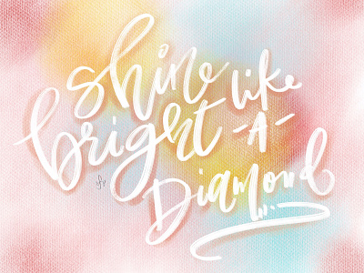 shine bright calligraphy digital handwritting procreate