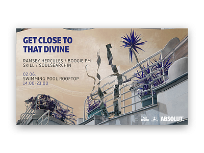 That Divine Rooftop Event Cover Design 02 artwork branding bulgaria cover design design electronic music music art music artwork promoters promotional design promotional material social media banner social media design typography
