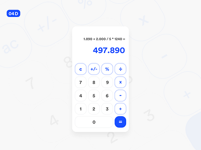 Calculator blue calculate calculation calculator calculator app calculator ui daily daily ui daily ui challenge design design app ios iphone x minimalist numbers numeric numerical numeros pad ui design