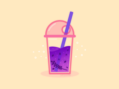 Lavender Bubble Tea boba tea bubble tea drink drinks juice lavender soft drink straw