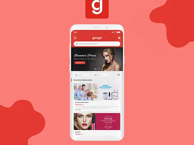 Ganga Andrid App ecommerce home screen online shop online store product ui ux