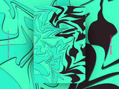 random poster 007 abstract black blur color graphic graphic design green japan neon noise poster print project random rgb shape