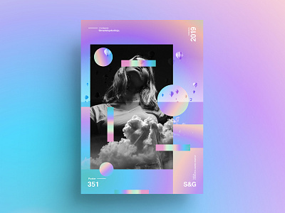 Head In The Clouds adobe art collage collageart color gradient gradient design illustration love photoshop poster posterdesign retro surreal swiss texture type typography vector