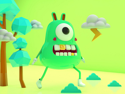 Travel Monster c4d c4d design ui 动画