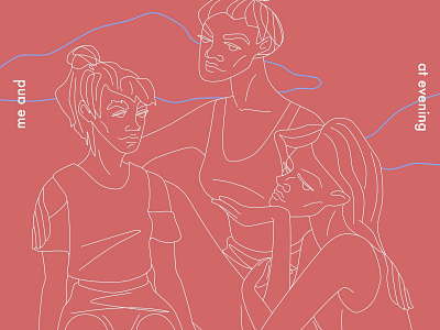 three girls artwork book cover conceptual cover design fashion illustration illustration line art poster vector