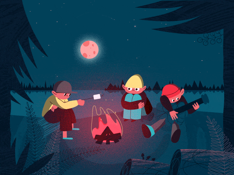 Summer Camp character design motion motion design motion design school motion graphics summer camp