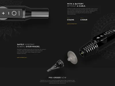 Product Section 2d art about us page branding clean design flat homepage homepage design illustration minimal product page tattoo design tattoo machine ui ux vector web website