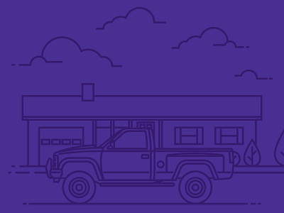 Chevy Silverado Sportside car car art chevy chevy silverado chevy stepside daily driver house illustration illustrator silverado stepside truck vector