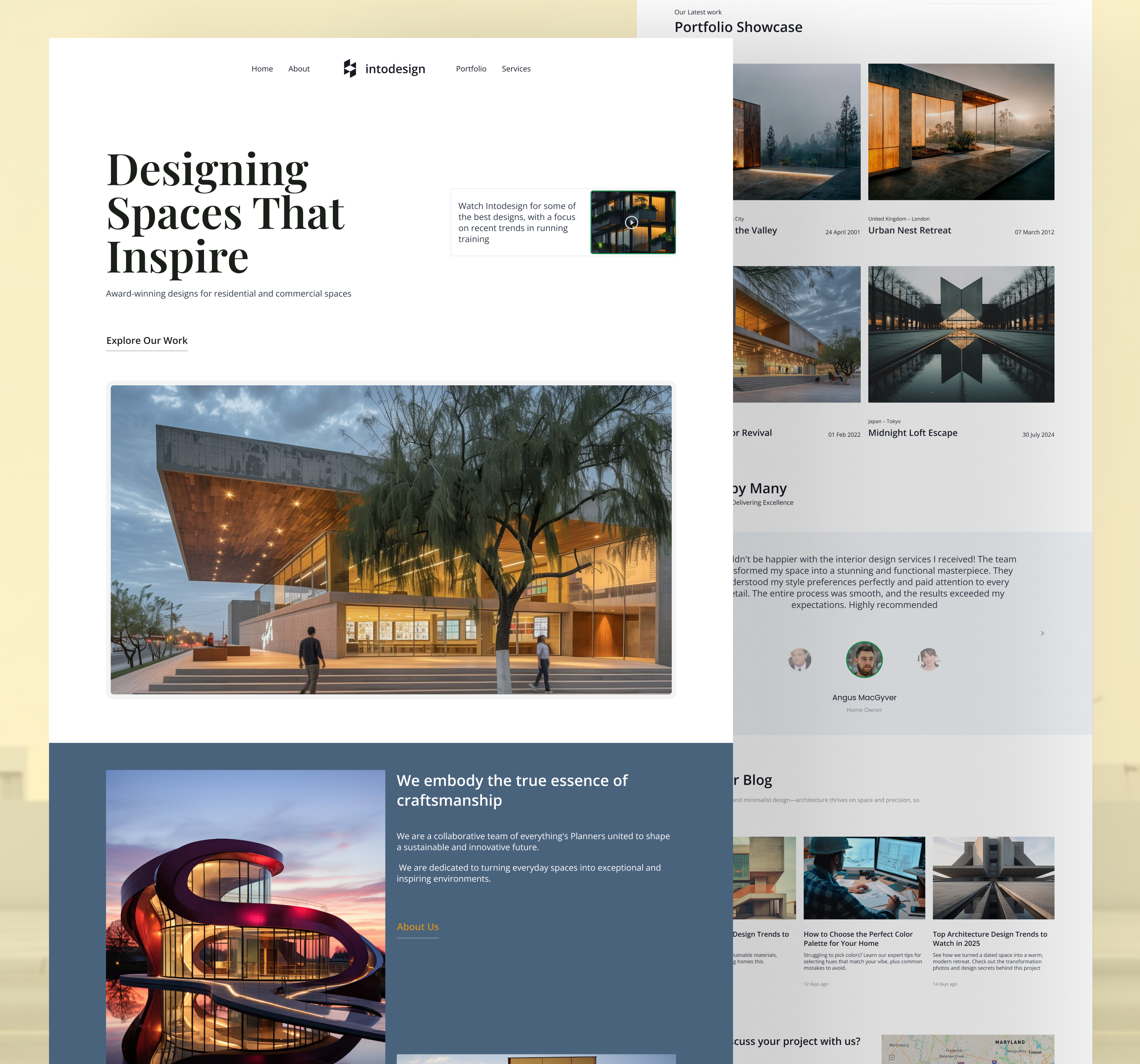 Intodesign | Architecture Website UI/UX Design architectural uiux design architecture agency website architecture website ui design design figma figma design product design responsive design uiux web design webdesign website design website ui