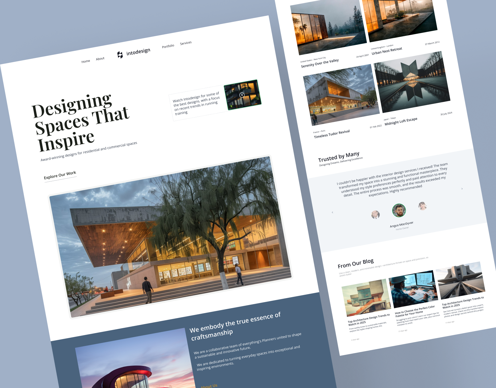 Intodesign | Architecture Website UI/UX Design architectural uiux design architecture agency website architecture firm website design architecture website ui design best architecture website design figma graphic design la landingpage ui uiux userinterface ux design for architects