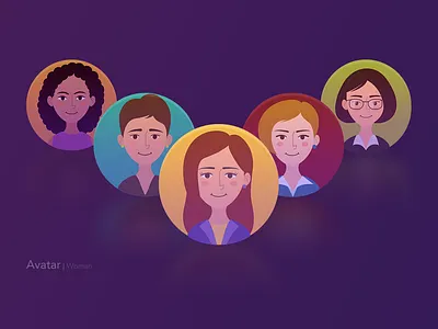 Avatar Woman avatar avatar icons beauty business female girl student teacher woman
