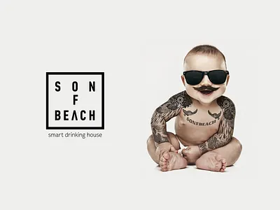 SONFBEACH / Identity / 2014 acid art black and white branding creative design identity logo metamodern minimalism naming party smart drinking house sonfbeach techno tropical