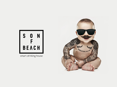 SONFBEACH / Identity / 2014 acid art black and white branding creative design identity logo metamodern minimalism naming party smart drinking house sonfbeach techno tropical